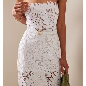 Andres Otalora - Tukano Belted Guipur Midi Dress